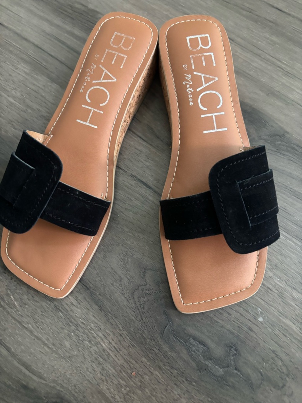 BEACH by Matisse Black Slide Sandals